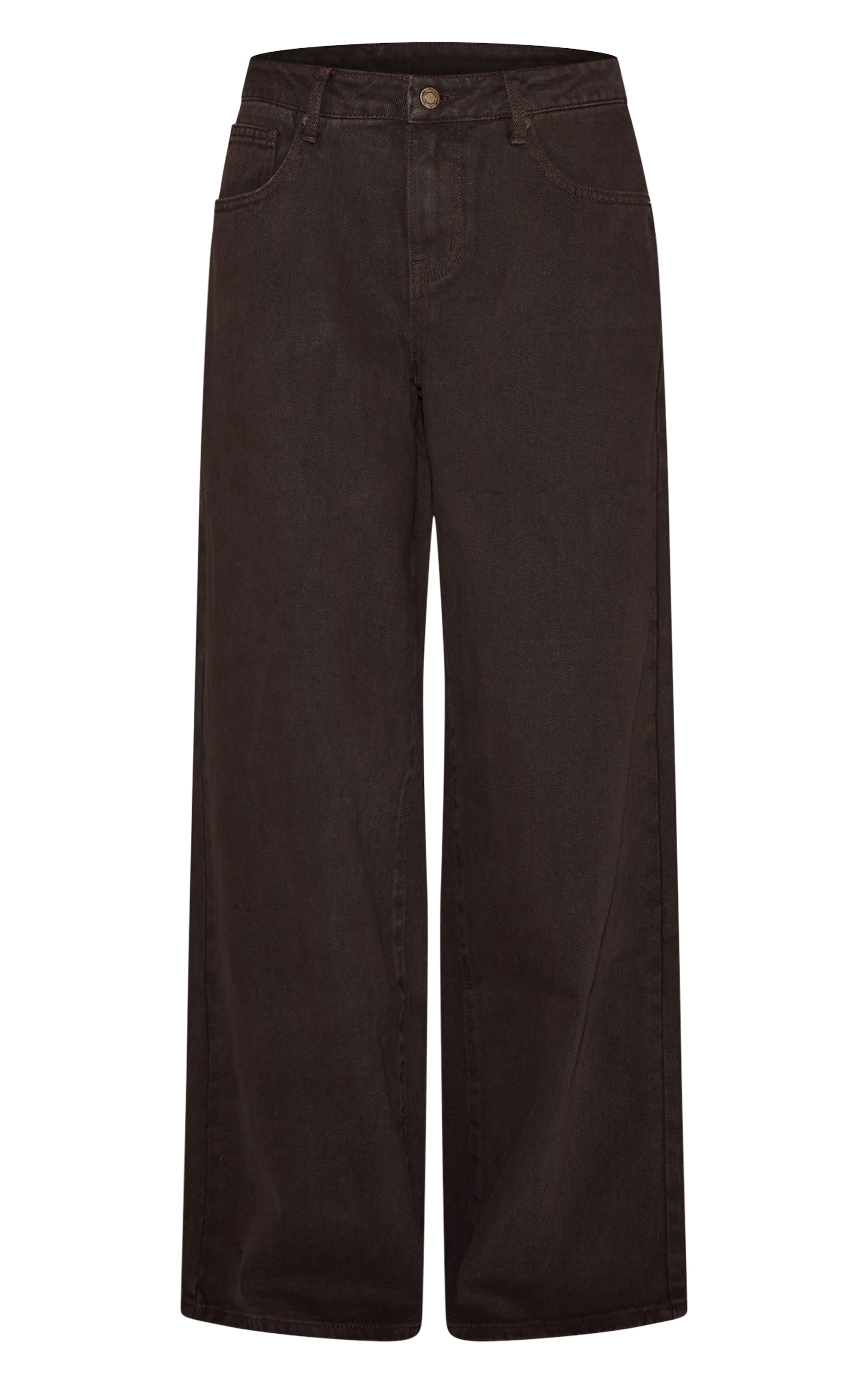 Dark Chocolate Mid Waist Wide Leg Jeans image 5