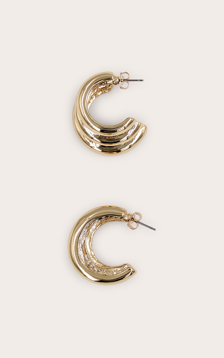 Gold layered Hoop Earrings image 3