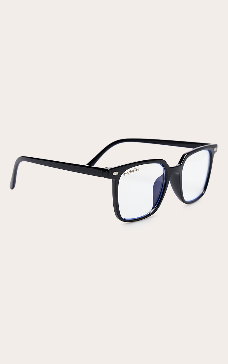 Black Prettylittlething Square Blue Light Readers image 4