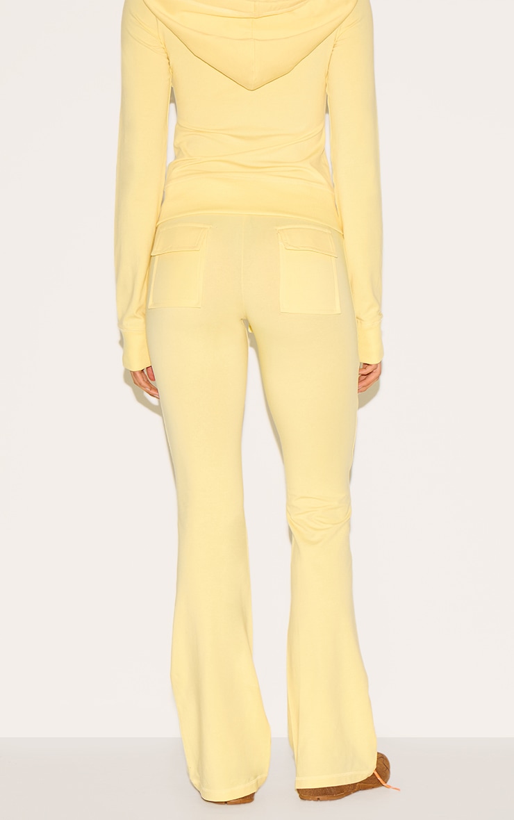 Butter Yellow Low Rise Skinny Flare Pants image 3
