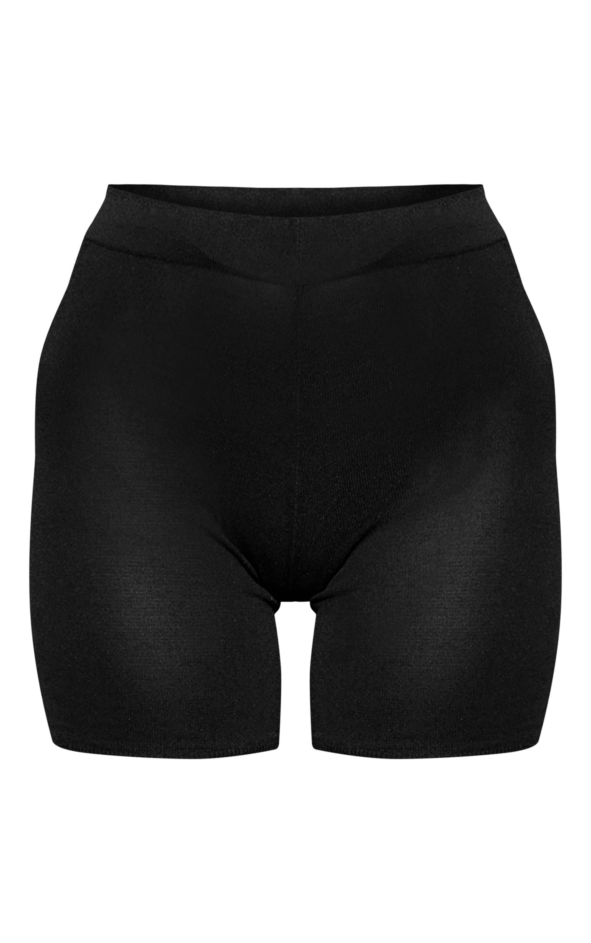 Black Fine Knit Mini Hot Pants image 6