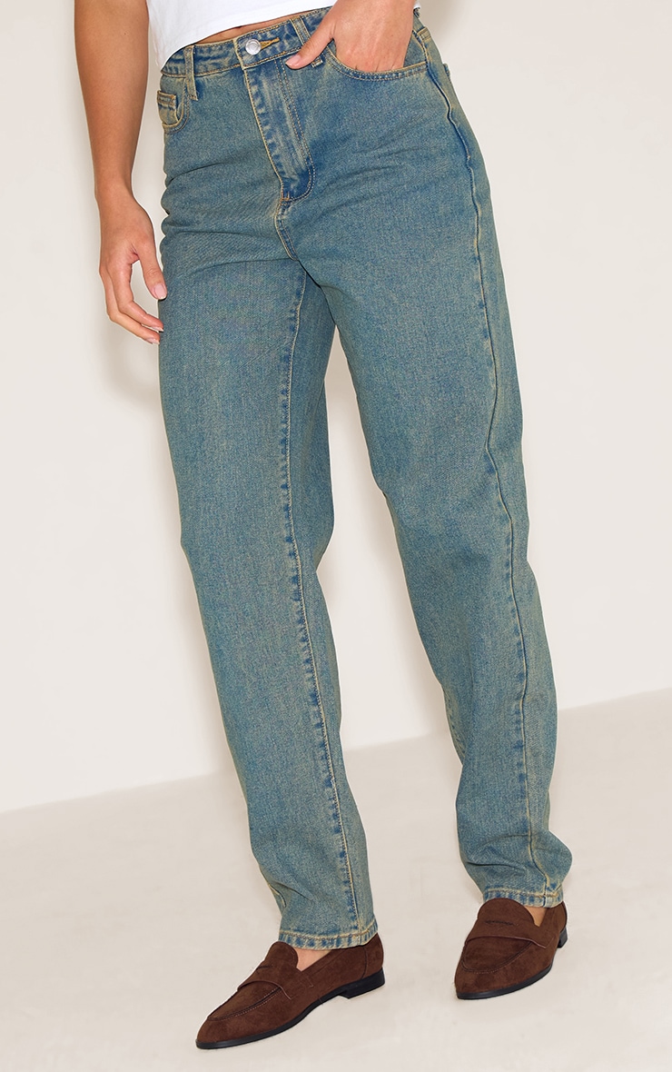 Tall Vintage Wash High Waist Mom Jeans image 2