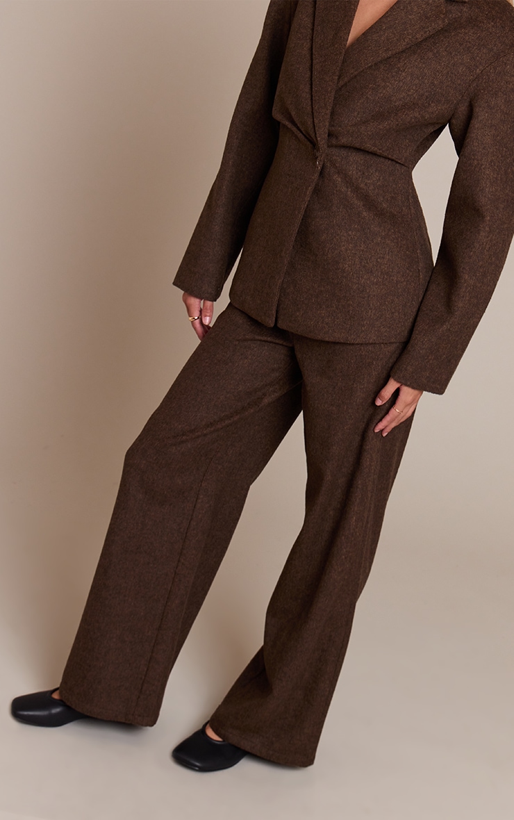 Dark Brown Brushed Pinstripe Pant image 2