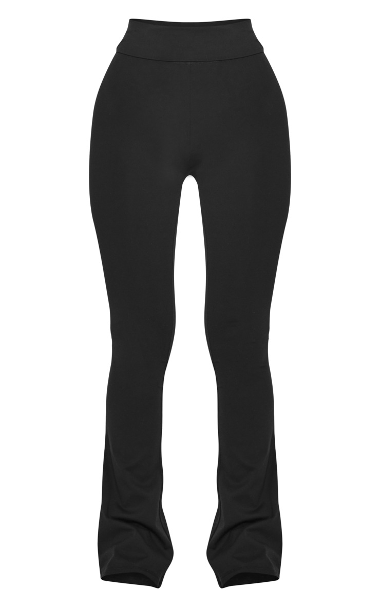 Petite Black Contour Sculpt Foldover Pants PrettyLittleThing AUS