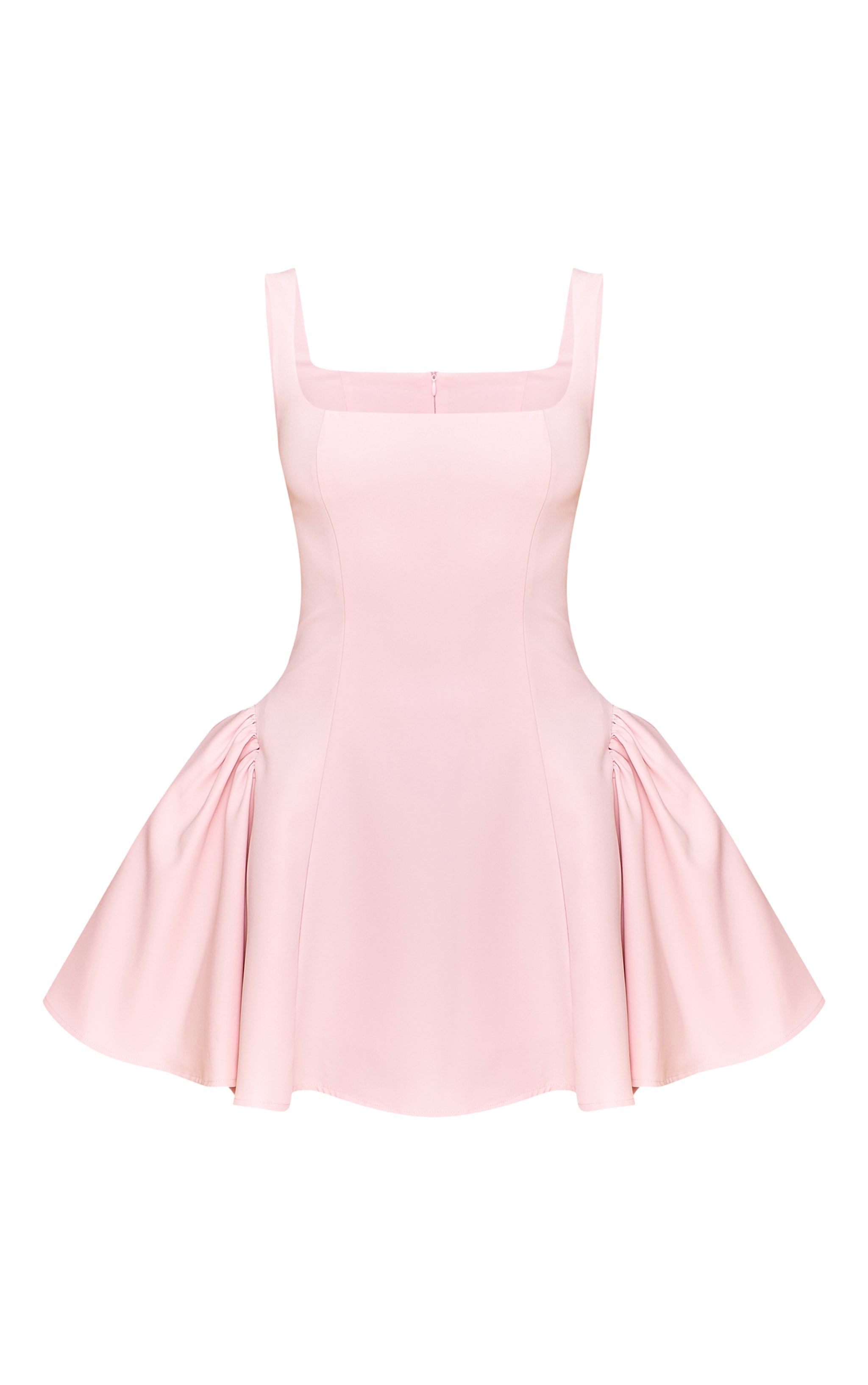 Pale Pink Woven Square Neck Shift Dress image 5