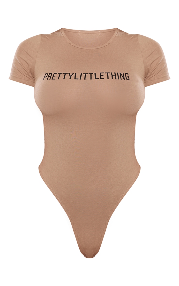 PRETTYLITTLETHING Mocha Short Sleeve Bodysuit image 6