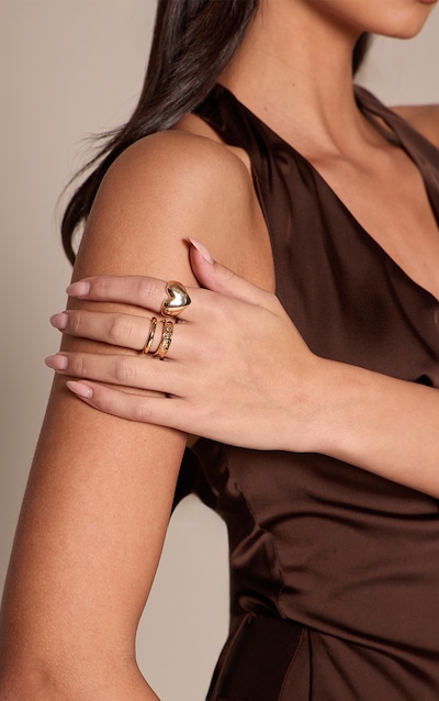 Gold Heart Ring Multi Pack