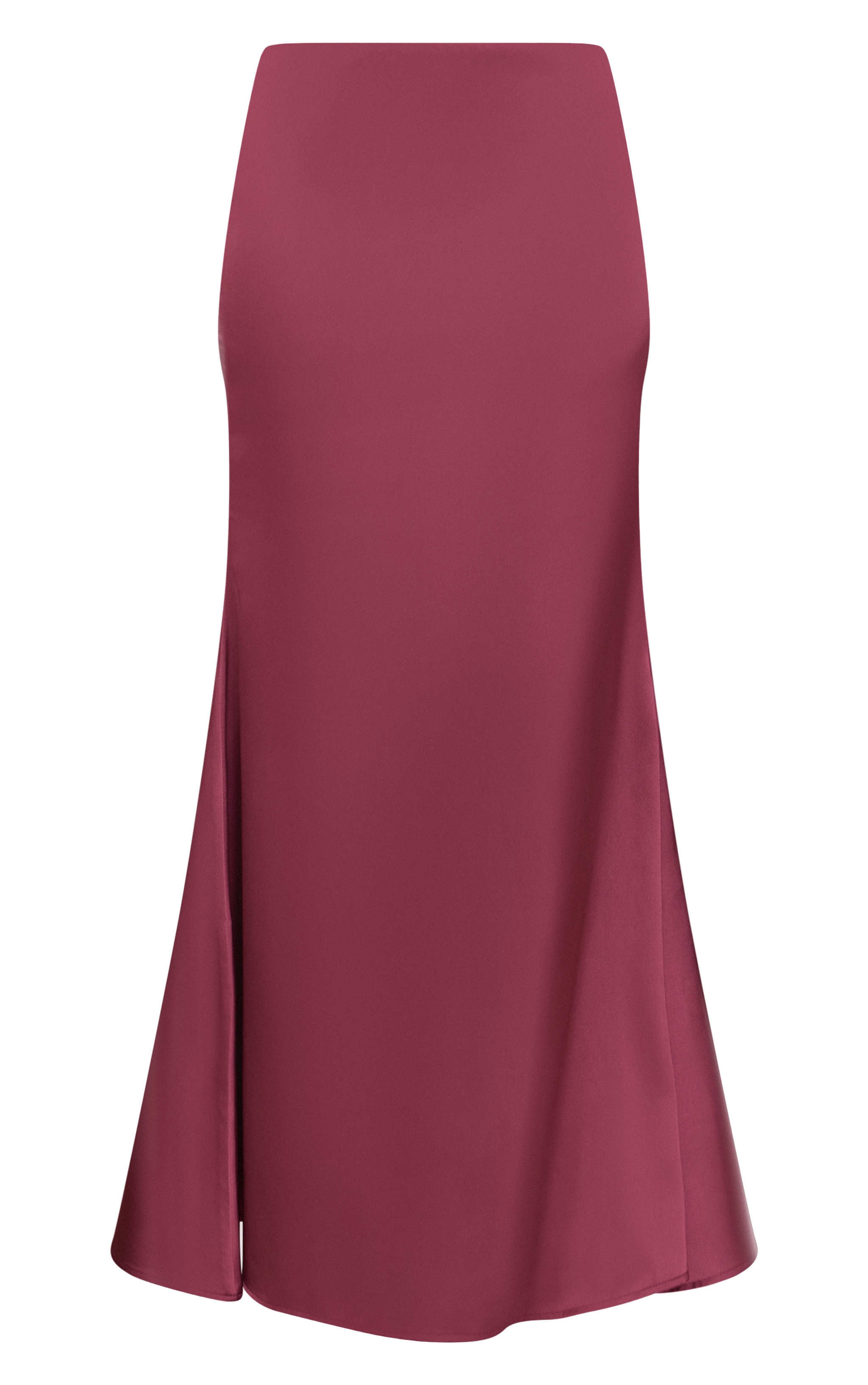 Jupe longue fluide satinée prune image 5