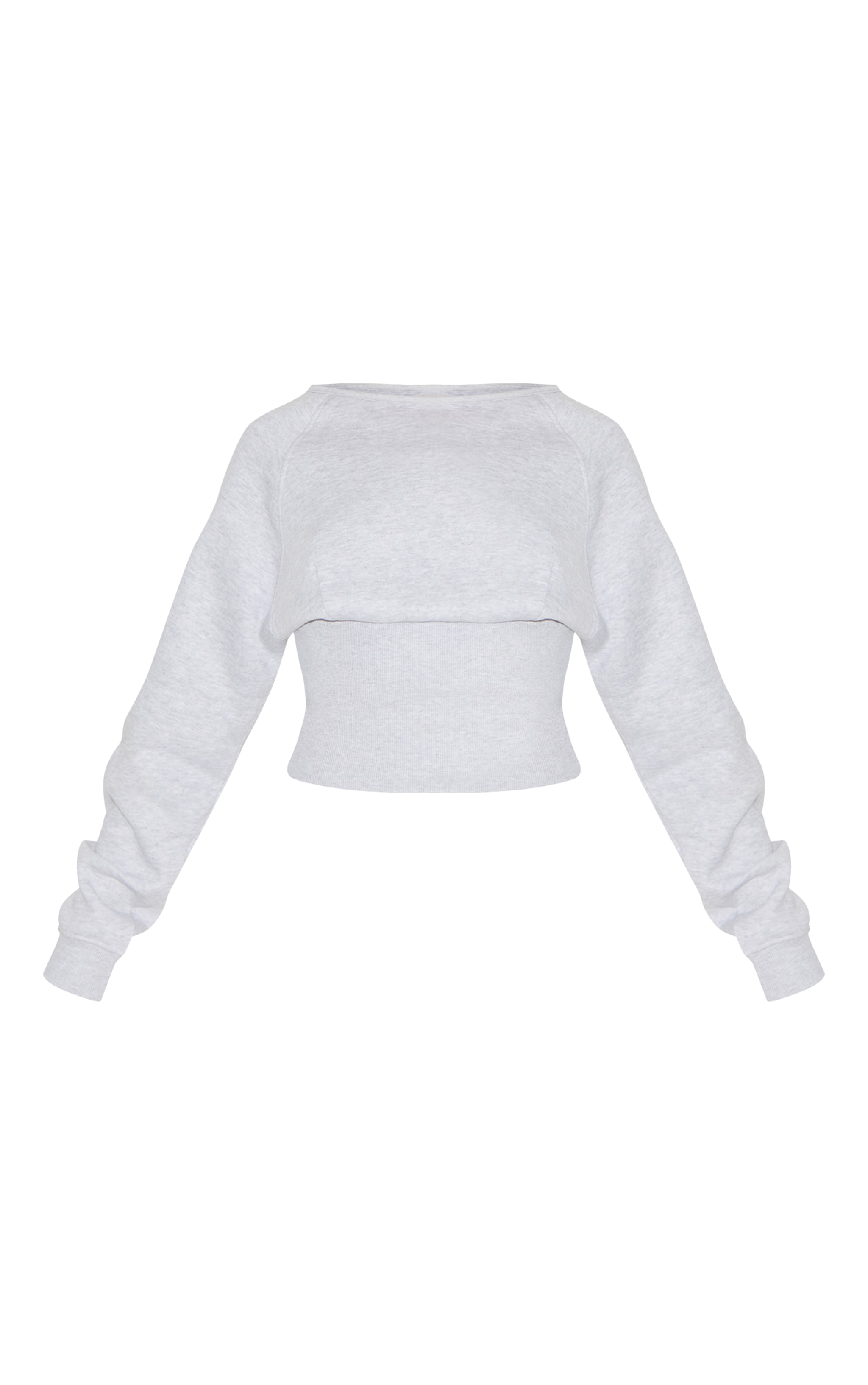 Shape Sweat gris cendré à col bateau et taille cintrée image 5