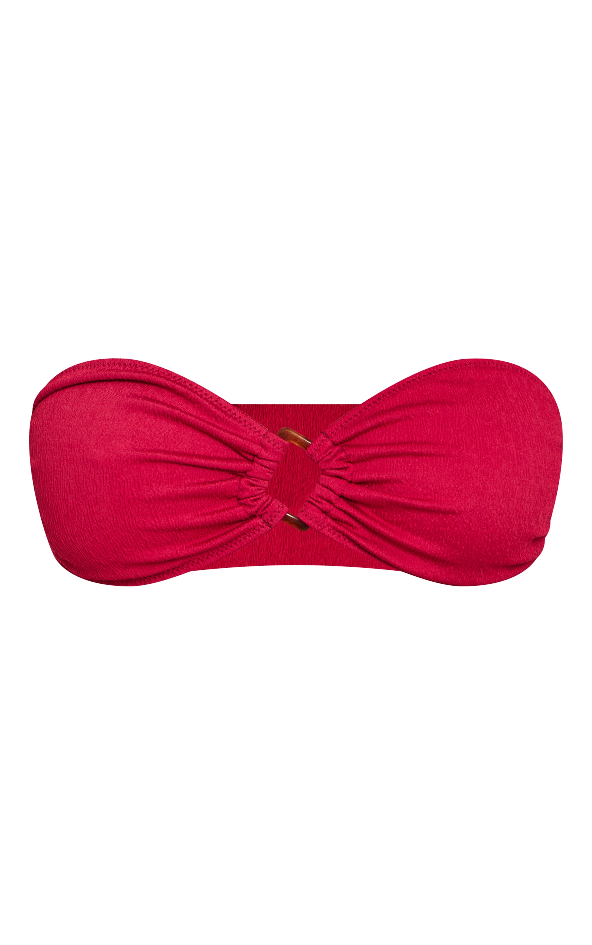 Haut de bikini bandeau texturé fuschia image 5