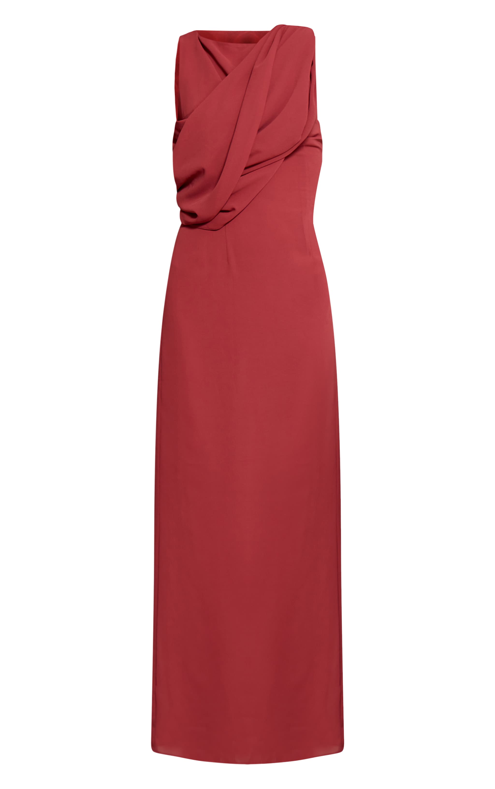 Deep Blush Chiffon Wrap Detail Maxi Dress image 5