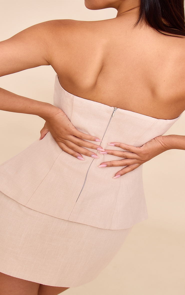 Natural Premium Linen Longline Bandeau Top image 2