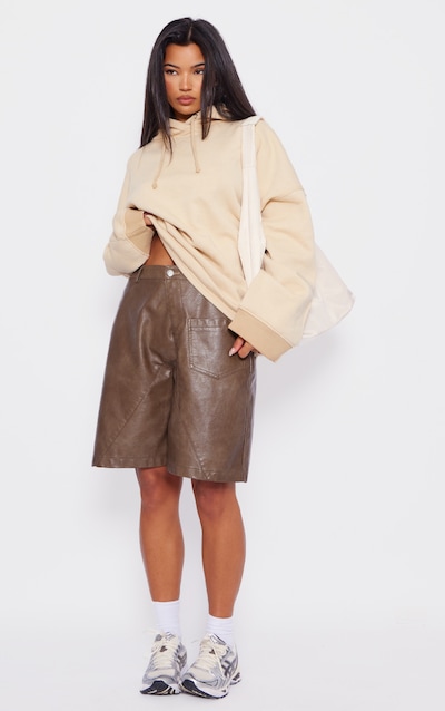 Stone Washed Oversized Wide Hem Hoodie