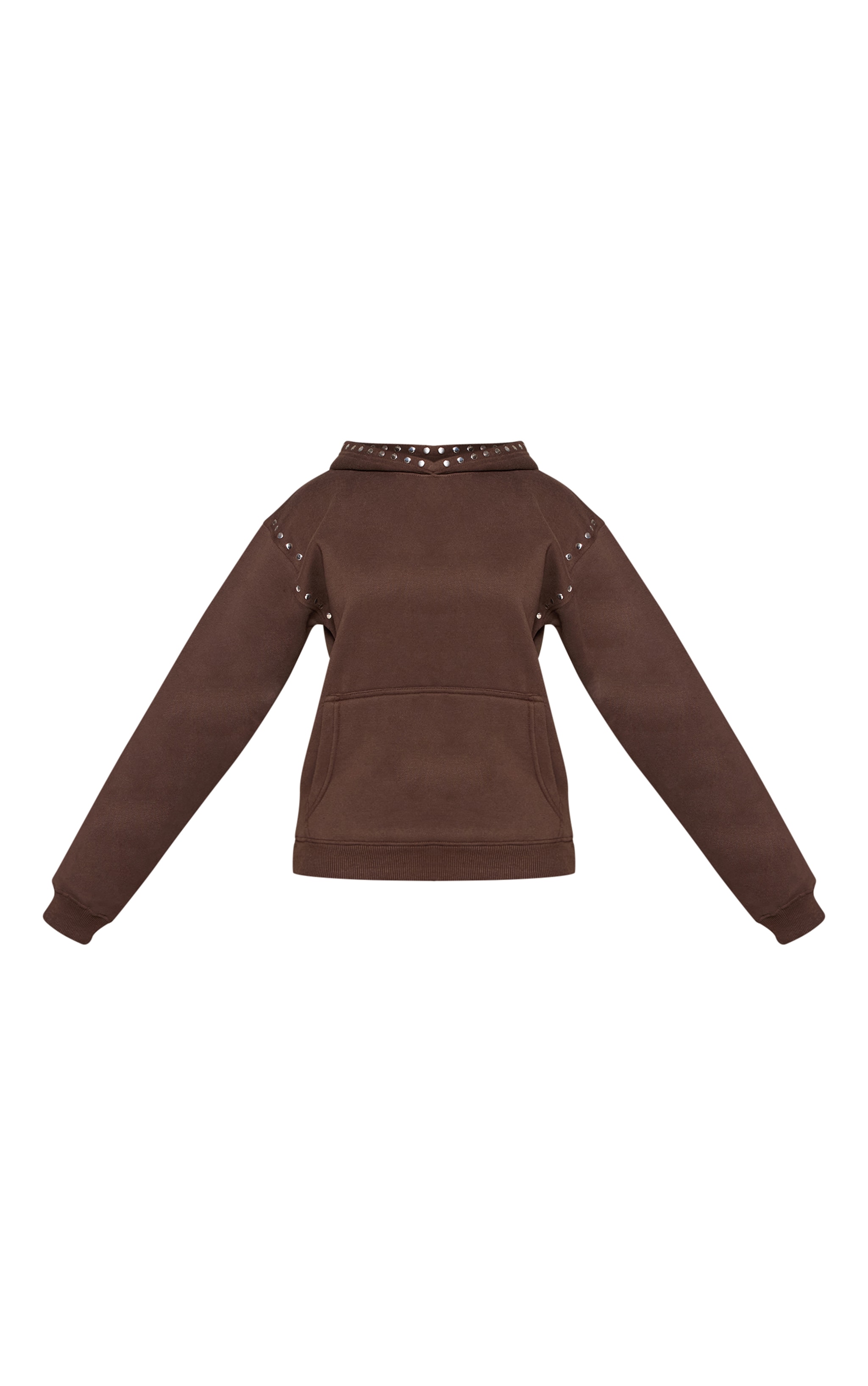 Petite Chocolate Stud Detail Hoodie image 5