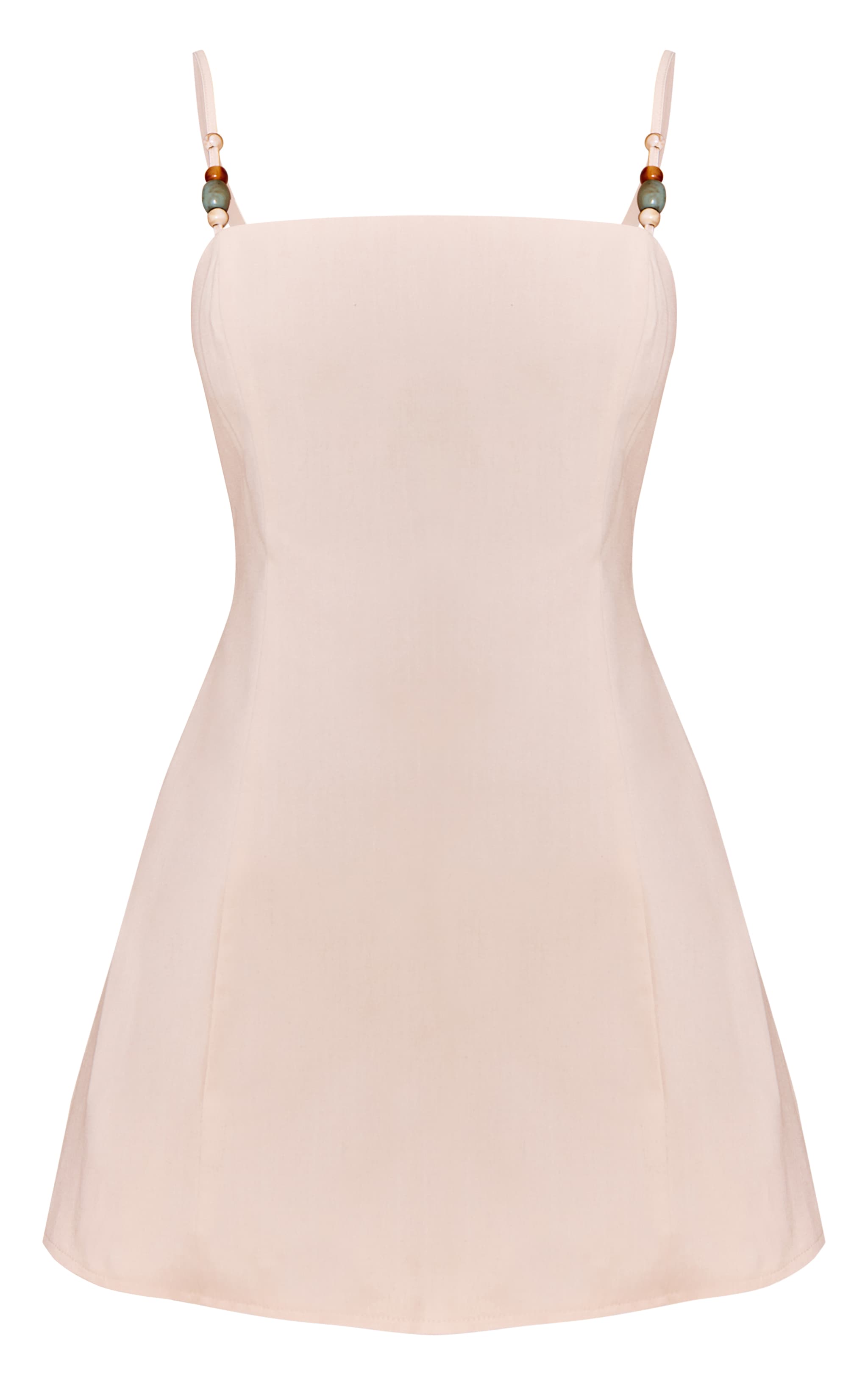 Natural Strappy Bead Detail Shift Dress image 5