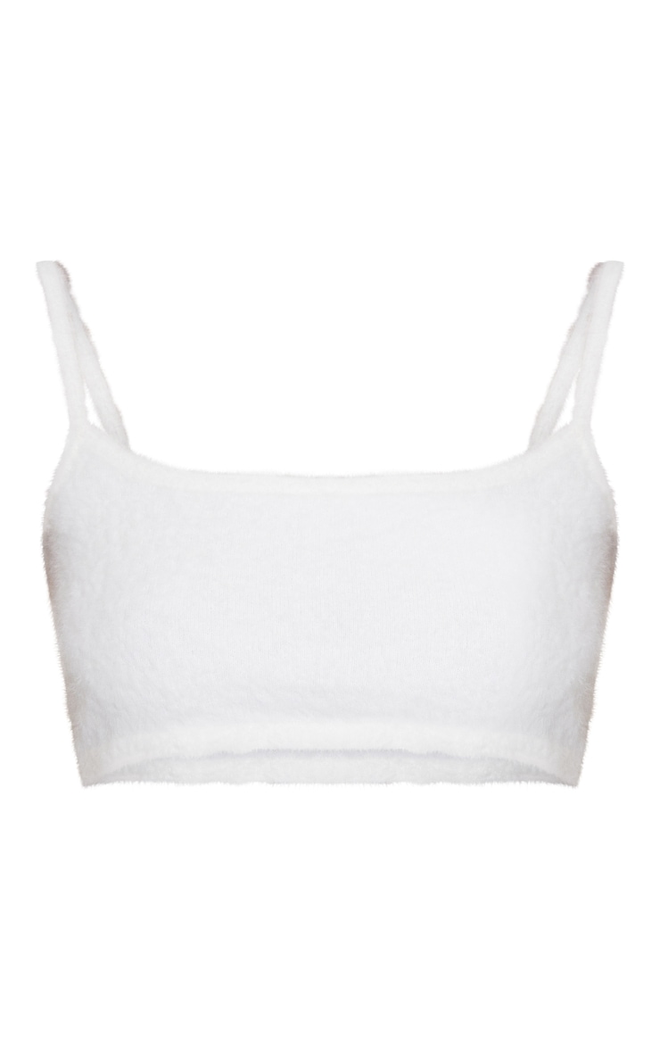 Cream Eyelash Knit Bralet image 1