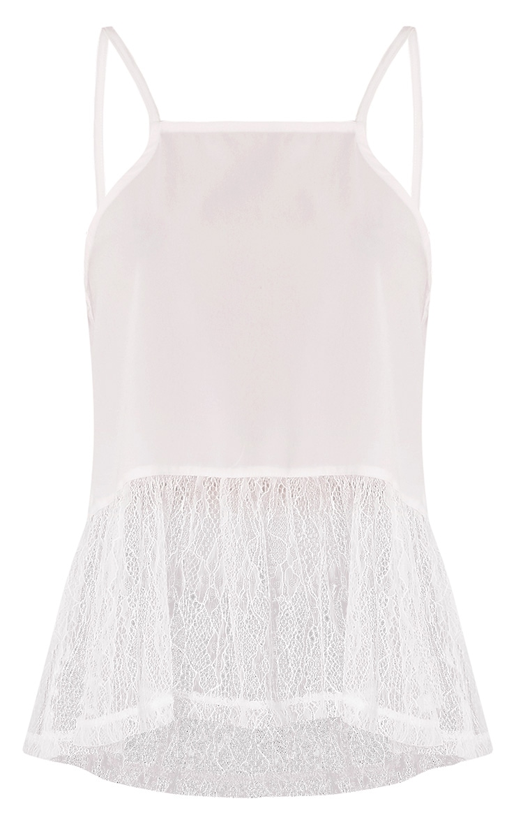white peplum cami top