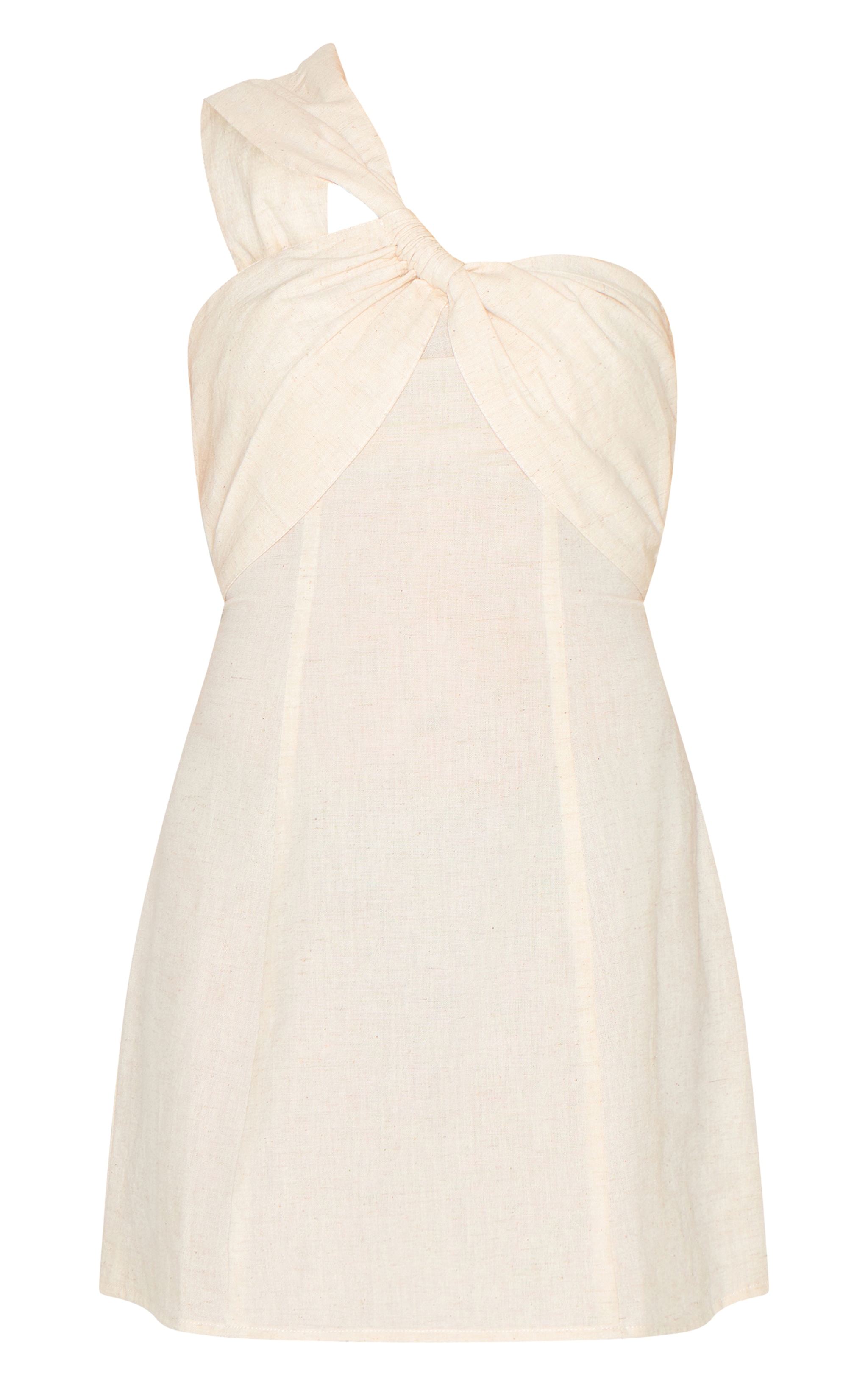 Robe Mini Asymétrique Nouée en Petite Pierre image 5