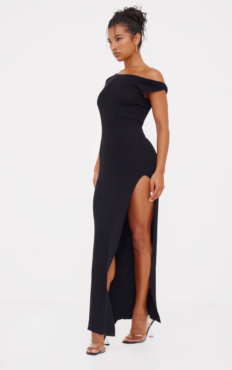 Black Knit Maxi Dress main image 0