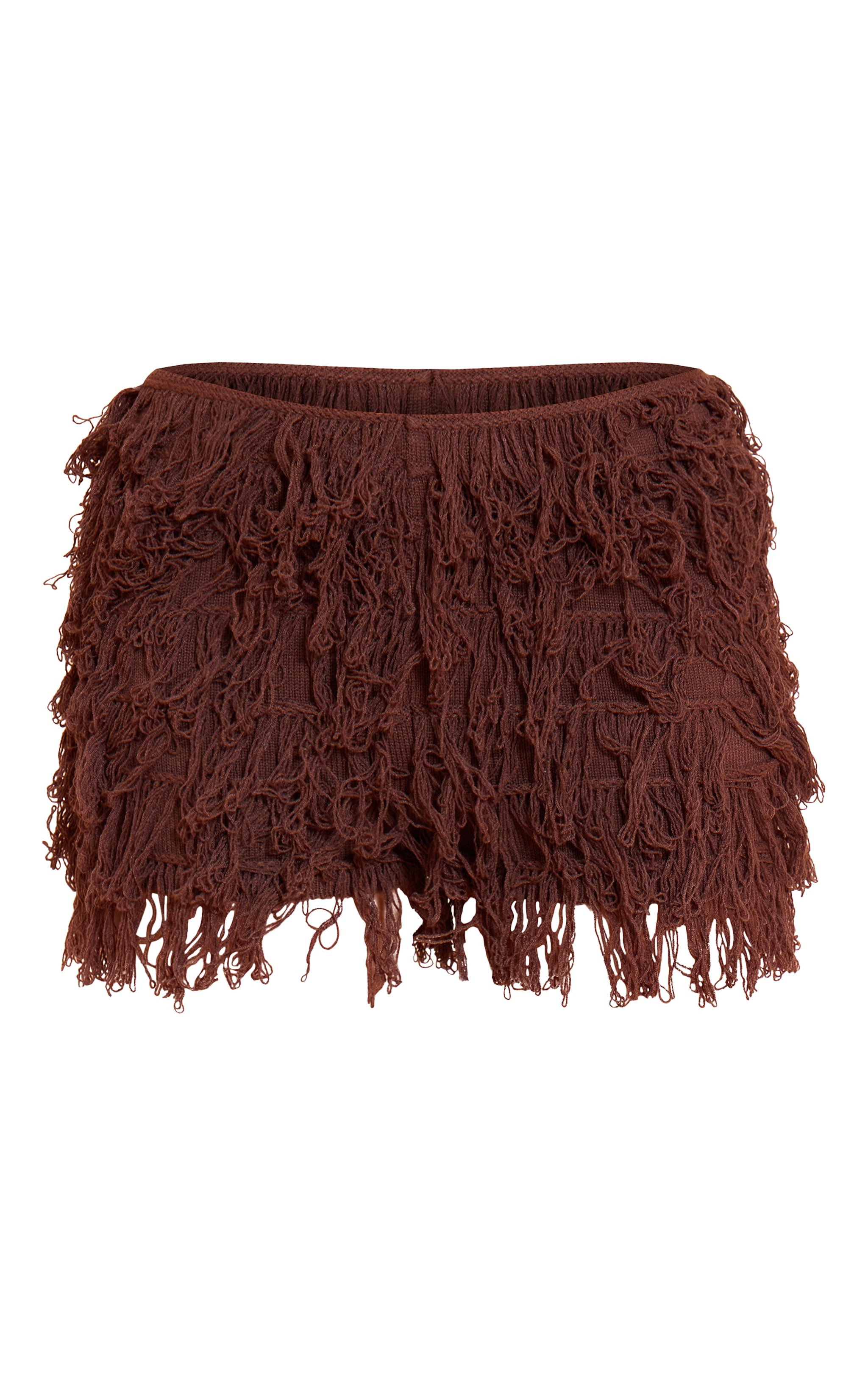 Petite Chocolate Loop Knit Mini Shorts image 6