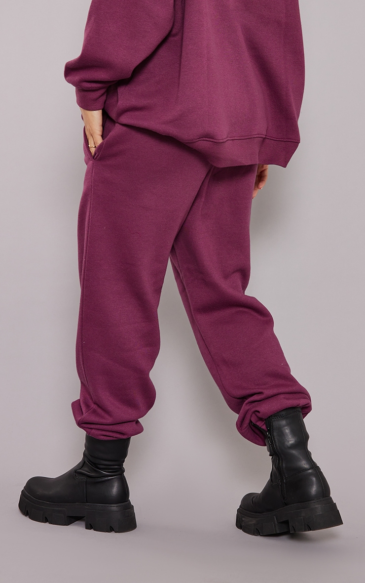 Maternity Dark Plum Basic High Rise Track Pants image 3