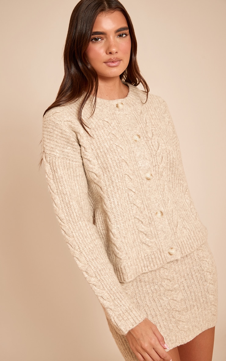 Stone Cable Knit Mini Skirt image 4