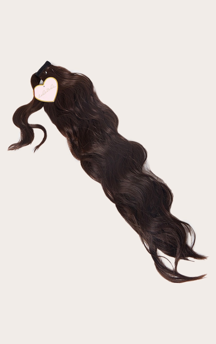 LullaBellz Grande Hollywood Wave 26" Wraparound Pony Chocolate Brown image 3