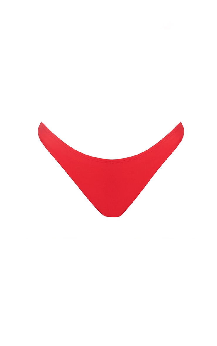 Red Boomerang Tanga Bikini Bottom image 5