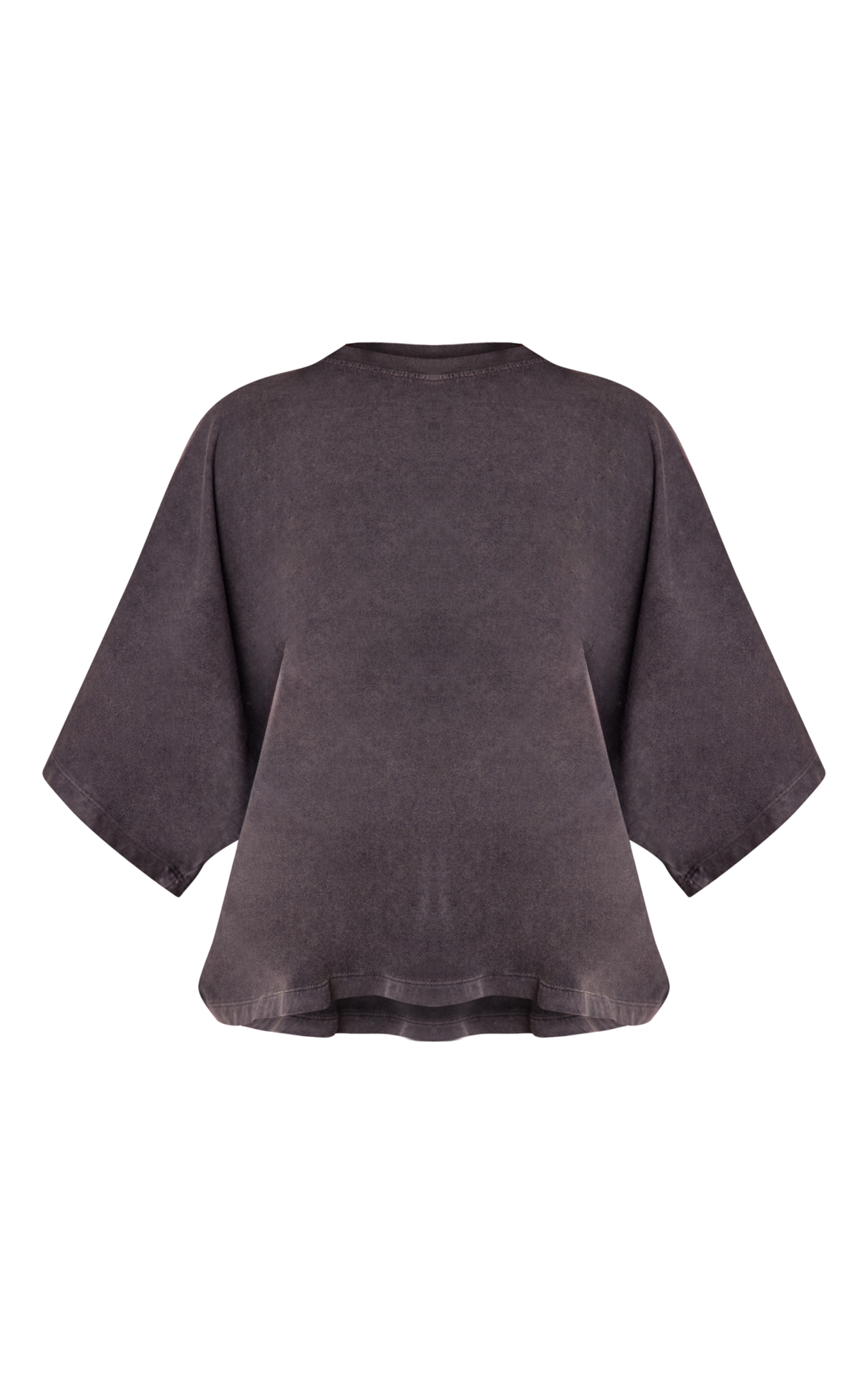 Petite Charcoal Acid Wash Oversized Boxy Tshirt image 5