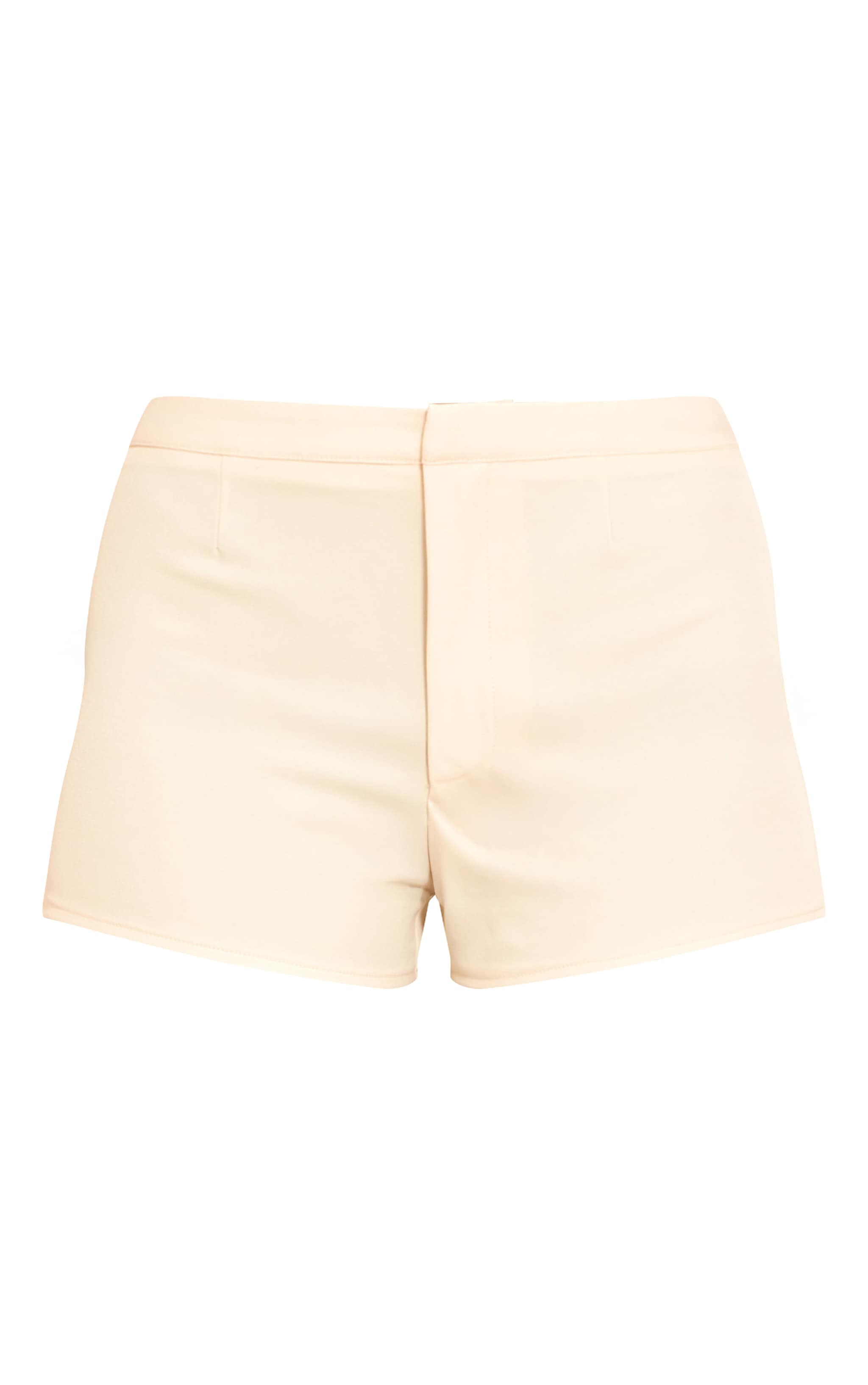 Butter Yellow Tailored Mini Shorts image 6