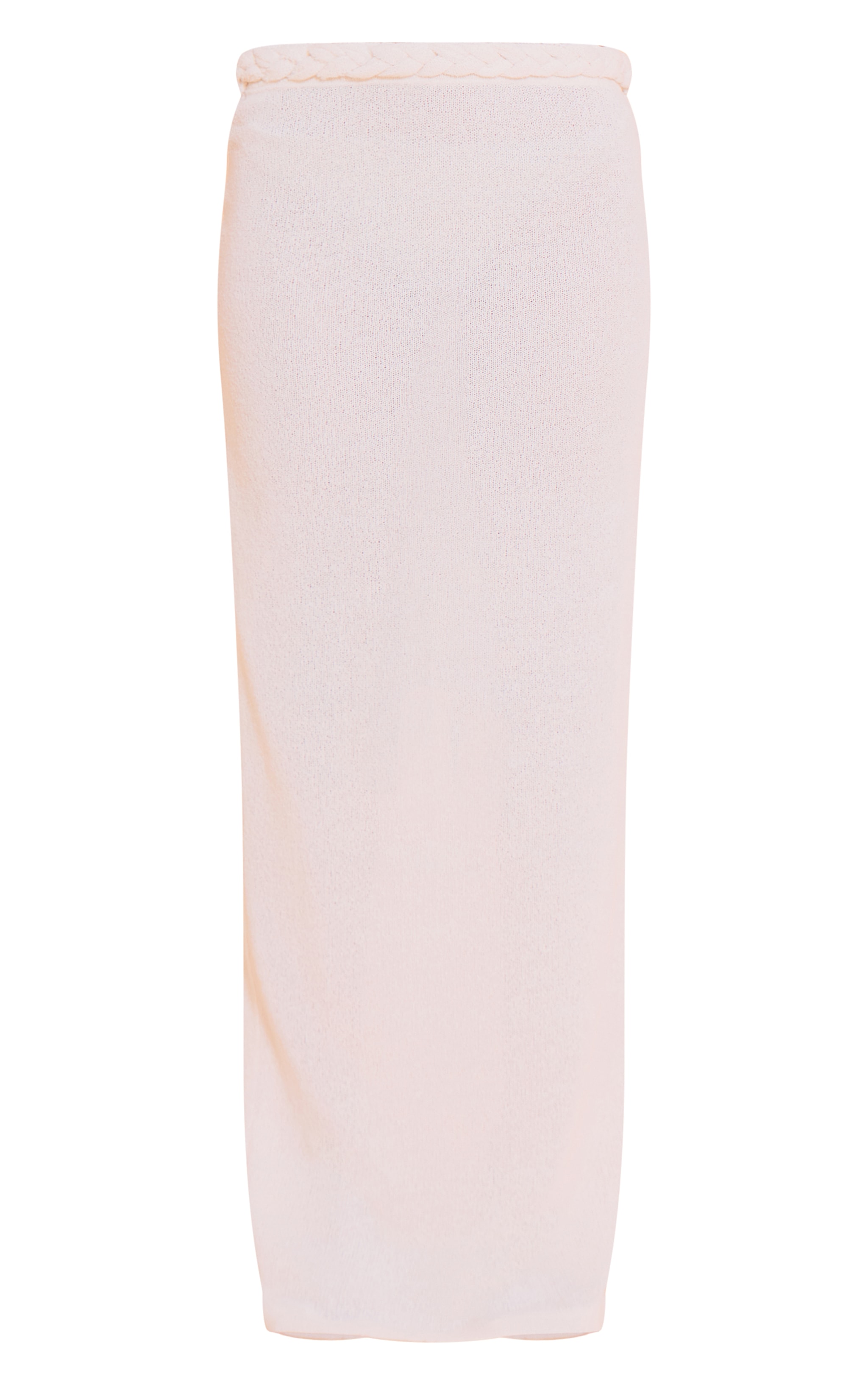 Petite Cream Plait Detail Maxi Skirt image 5