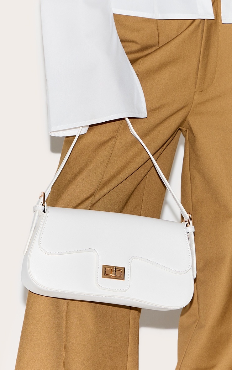 White Envelope Shoulder Bag image 5