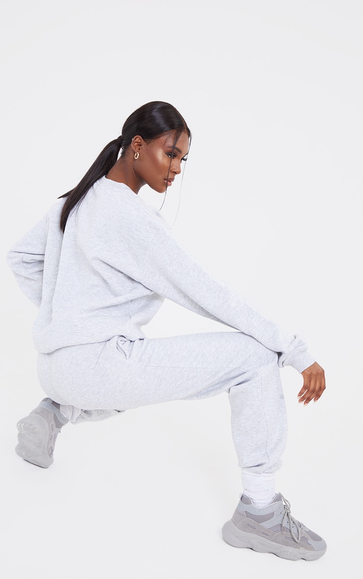 Tall Grey Marl Ultimate Oversized Sweatshirt image 2