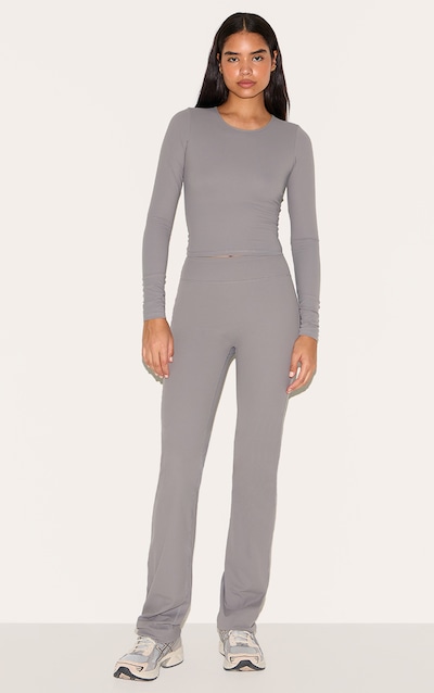 Tall Charcoal Contour Sculpt Flare Trousers