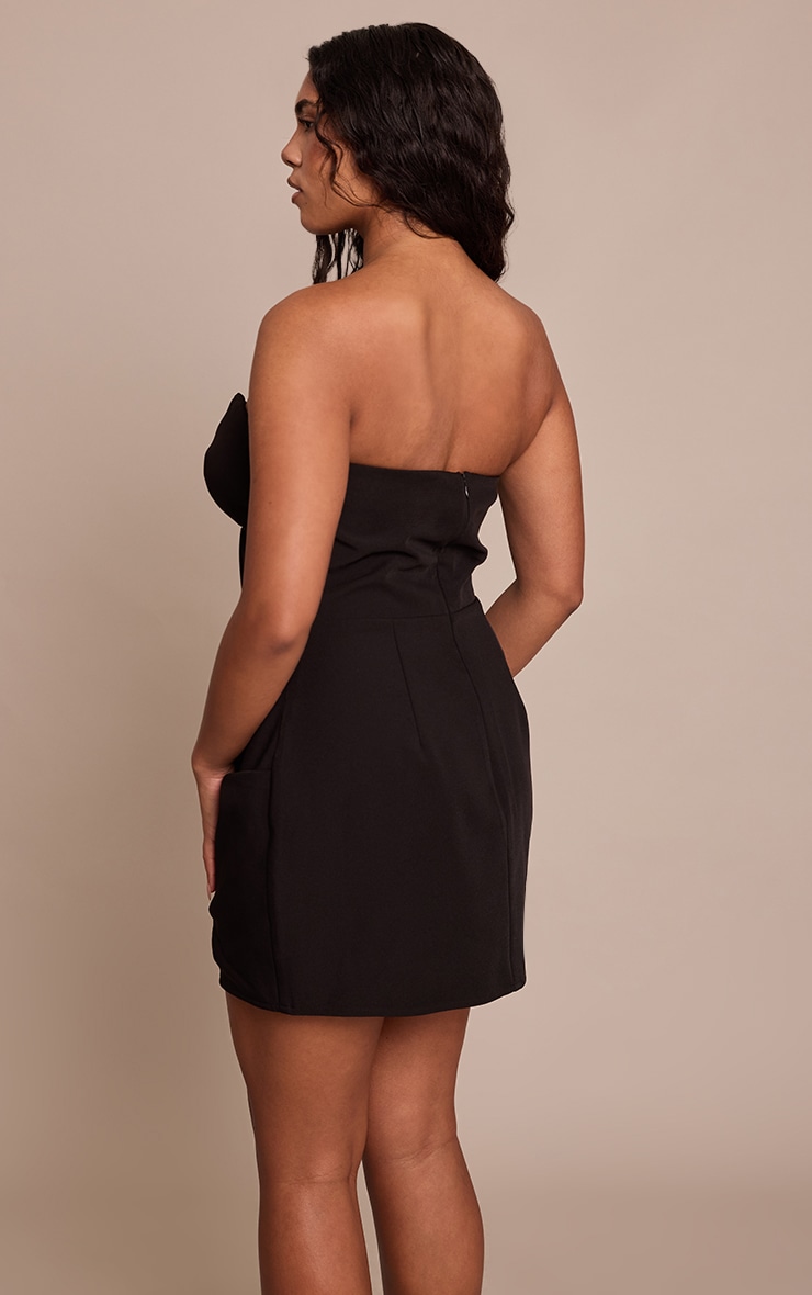 Shape Black Ruched Corset Bandeau Mini Dress image 2