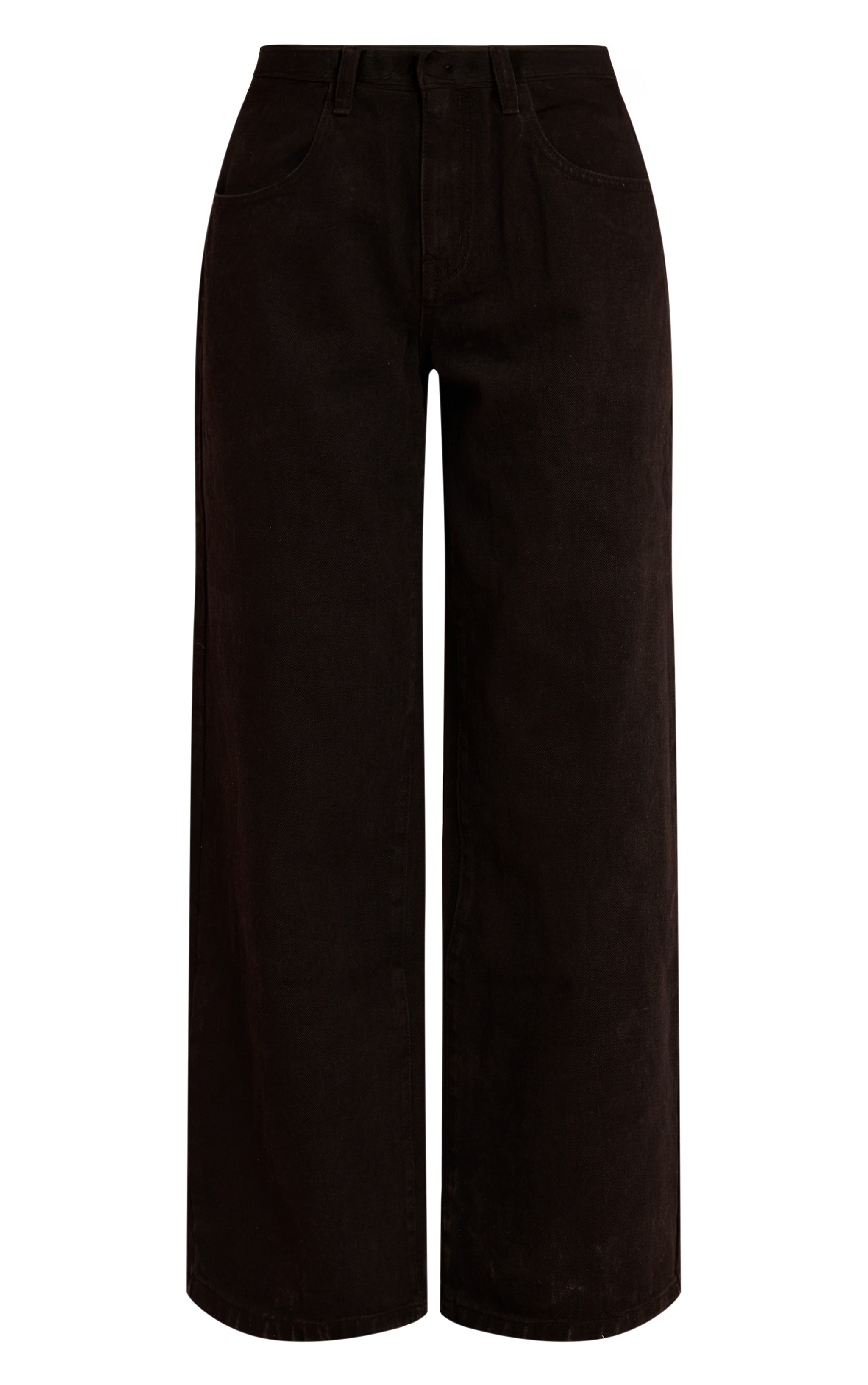 Washed Black Mid Waist Wide Leg Jeans image 5