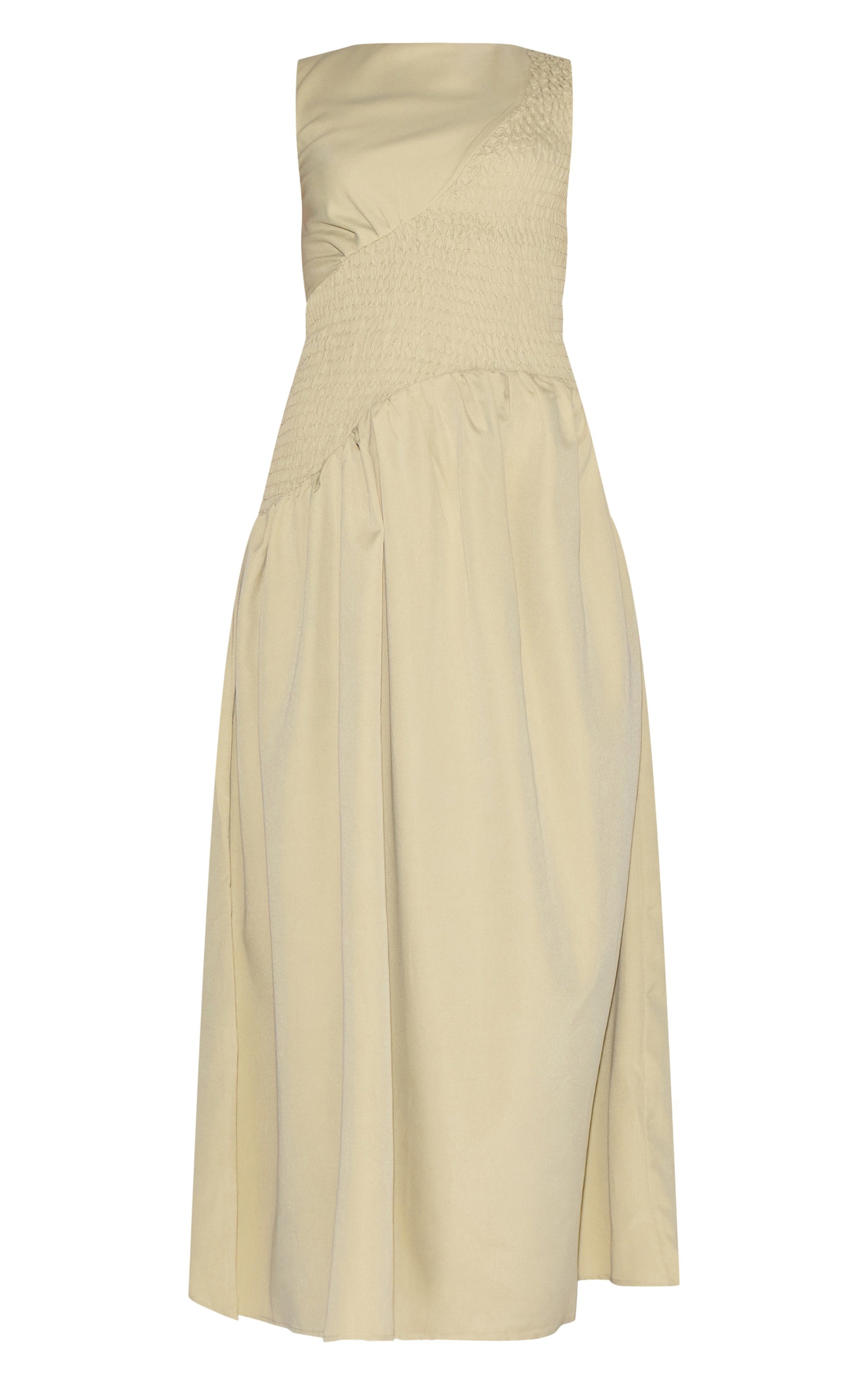 Sage Shirred Detail Sleeveless Maxi Dress image 5
