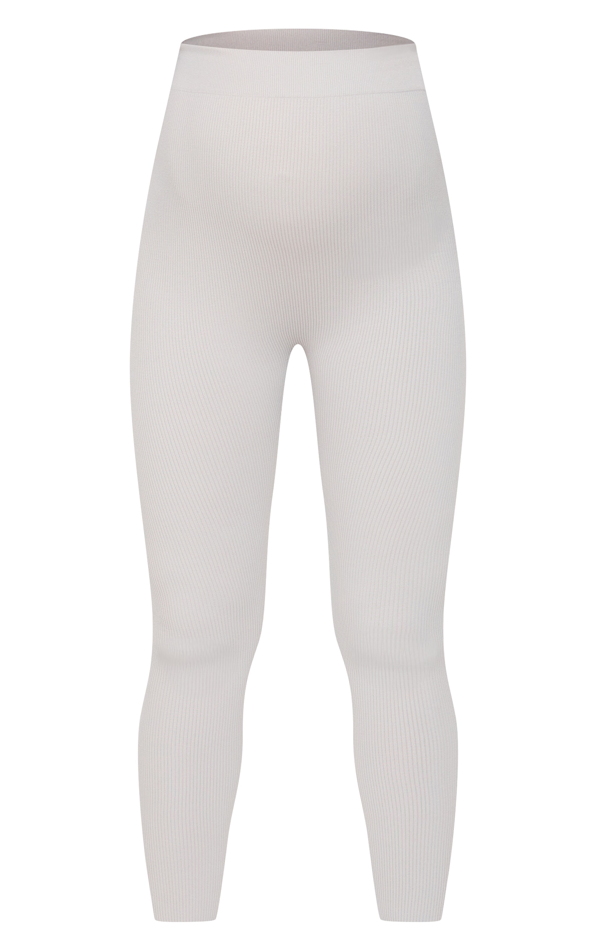 Maternity Grey Snatched Rib Leggings image 5