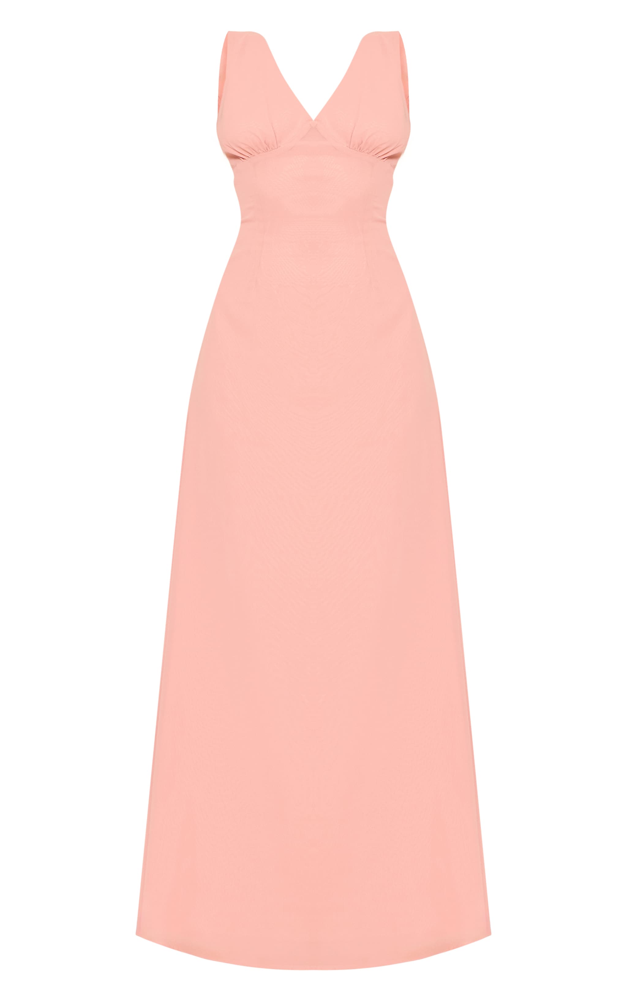 Blush Plunge Chiffon Sleeveless Maxi Dress image 5