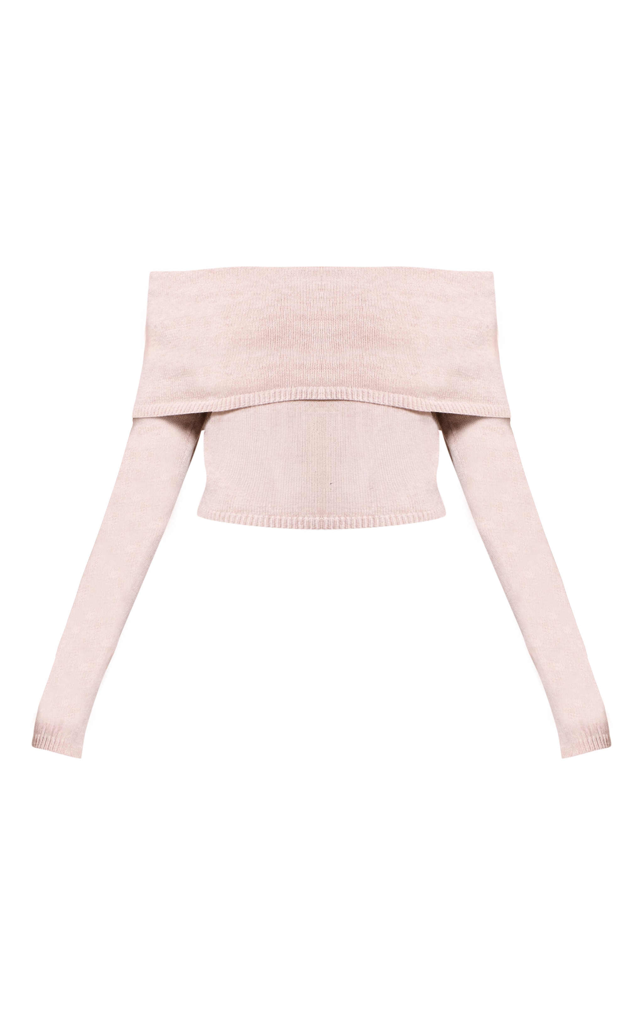 Petite Soft Ribbed Knit Bardot Top image 5