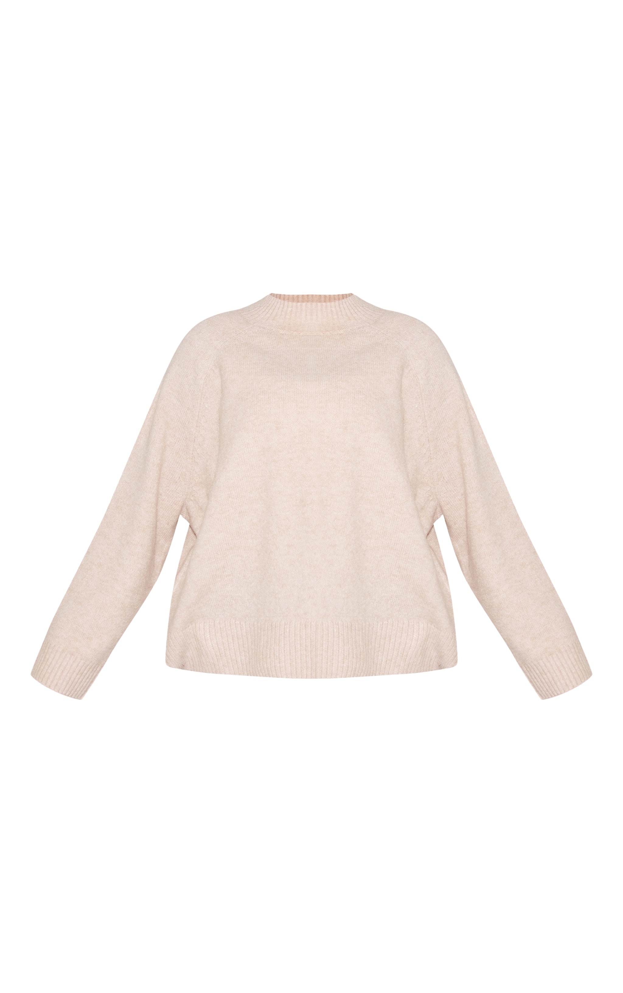  Plus Oatmeal Turtleneck Knit Jumper image 5