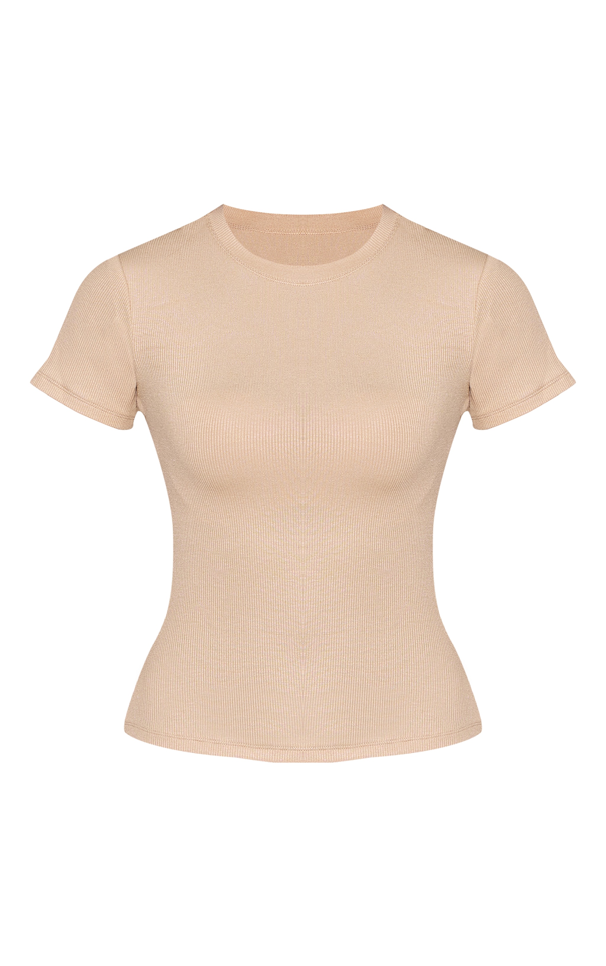 Sand Soft Rib Crew Neck Short Sleeve Top image 5