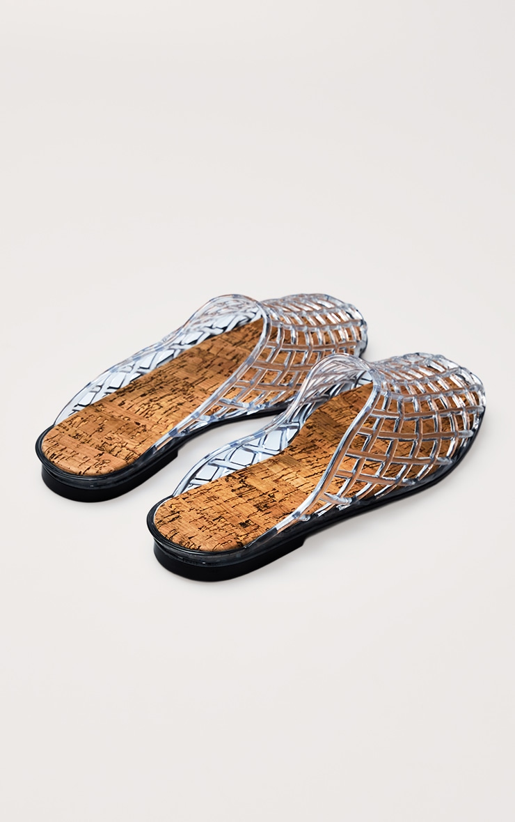 Clear Jelly Cork Sole Mules image 4