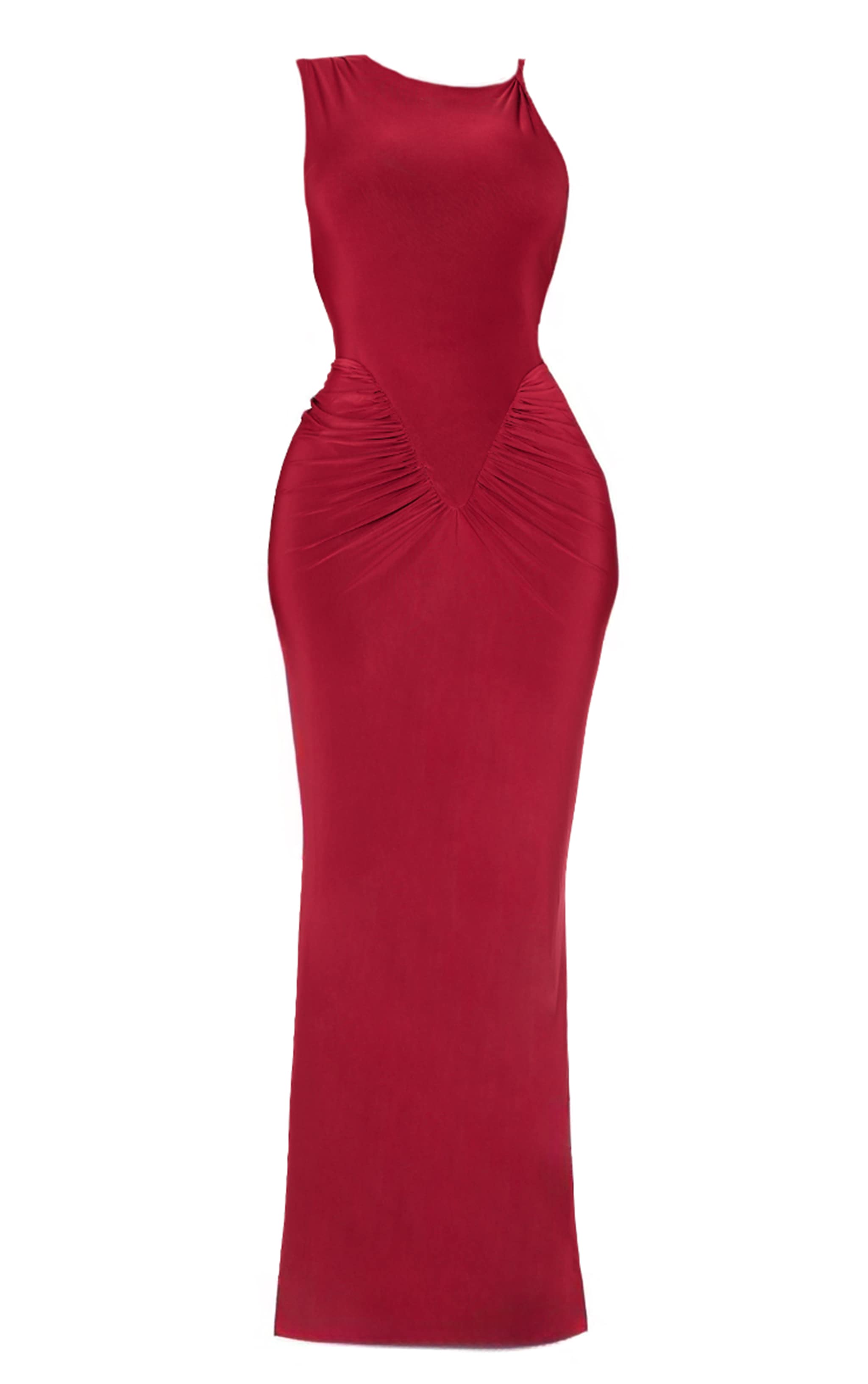 Shape Burgundy Sleeveless V Waist Maxi Dress | Shape