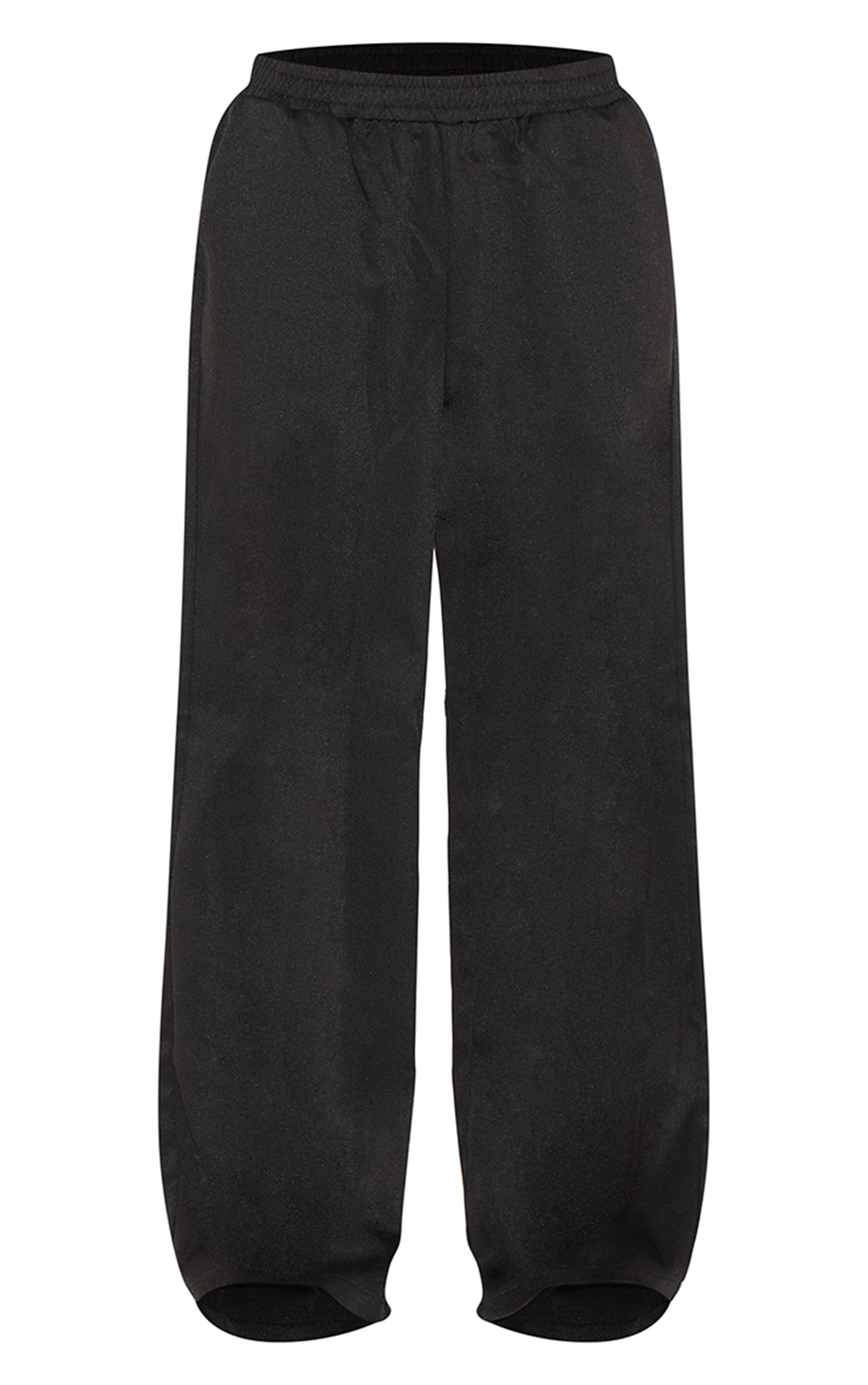 Pantalon large tissé noir à taille élastique image 5