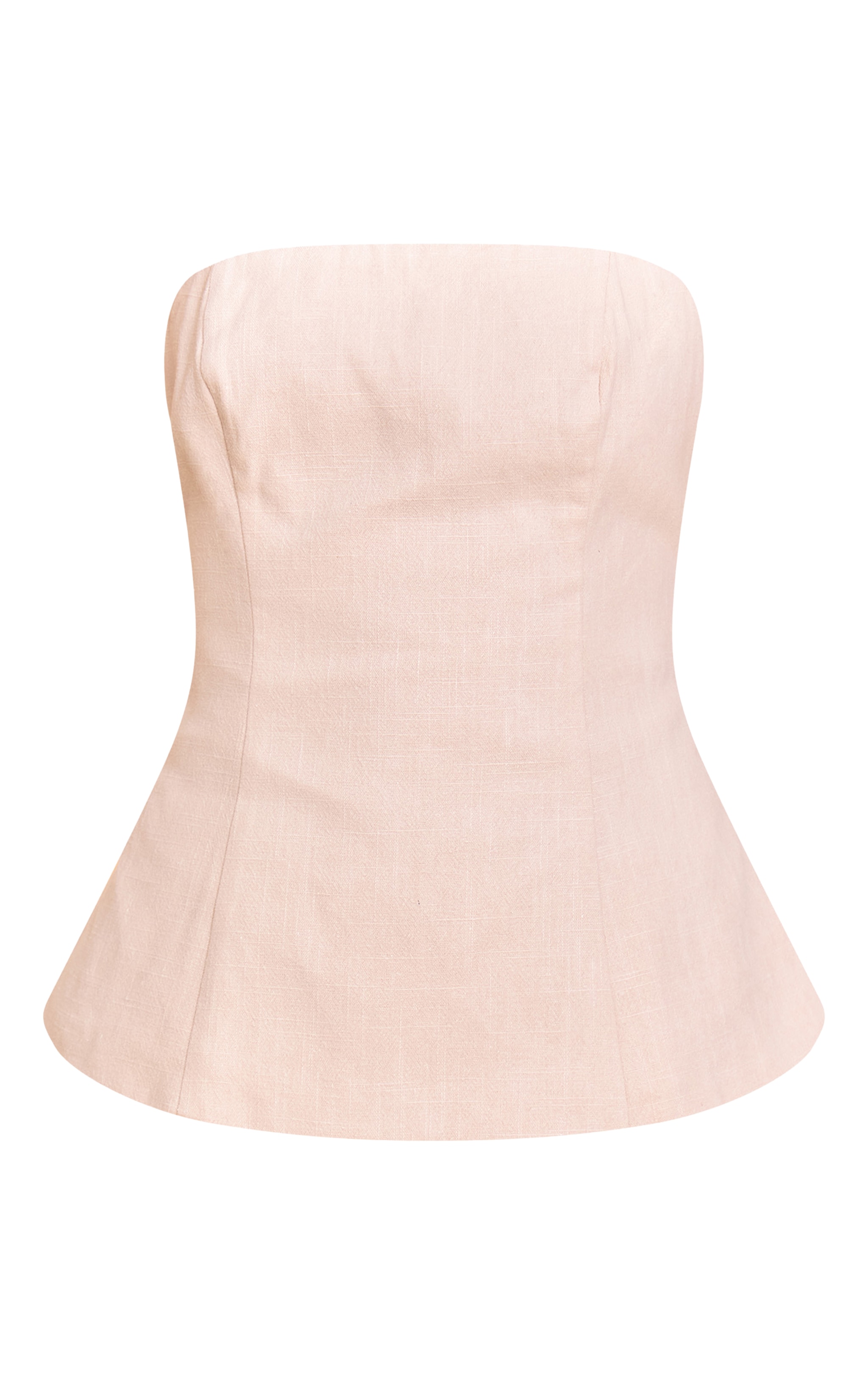 Natural Premium Linen Longline Bandeau Top image 5