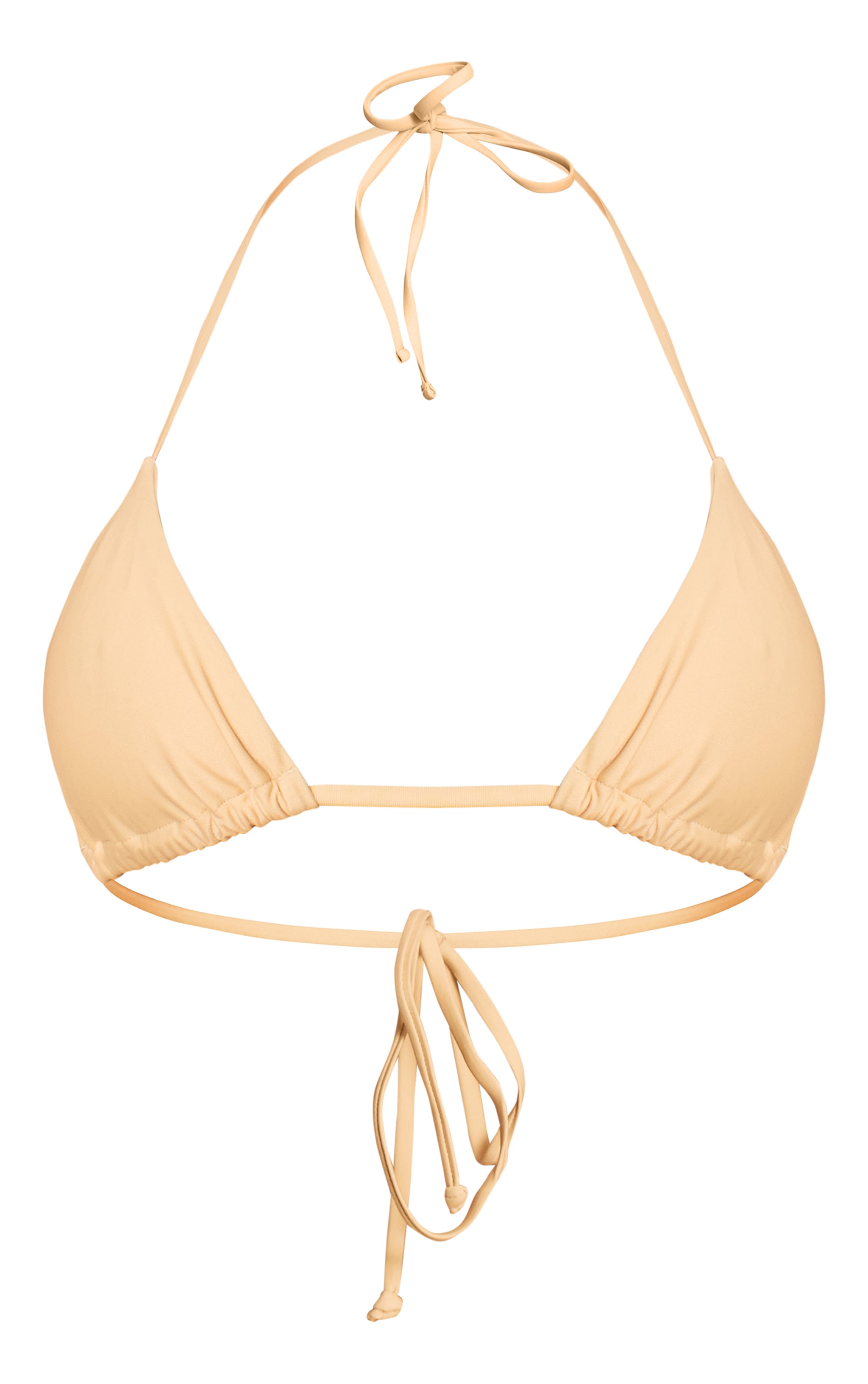 Cream White Mix And Match Triangle Bikini Top image 5