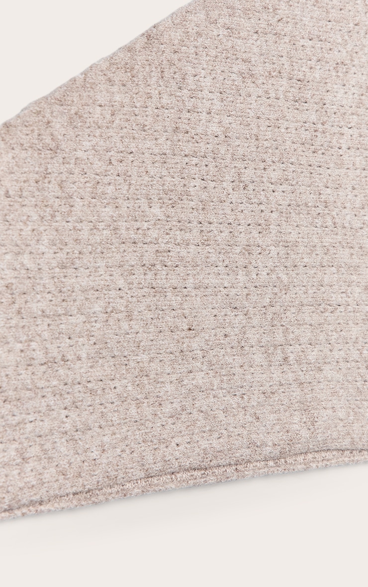 Oatmeal Brushed Knit Shawl image 3
