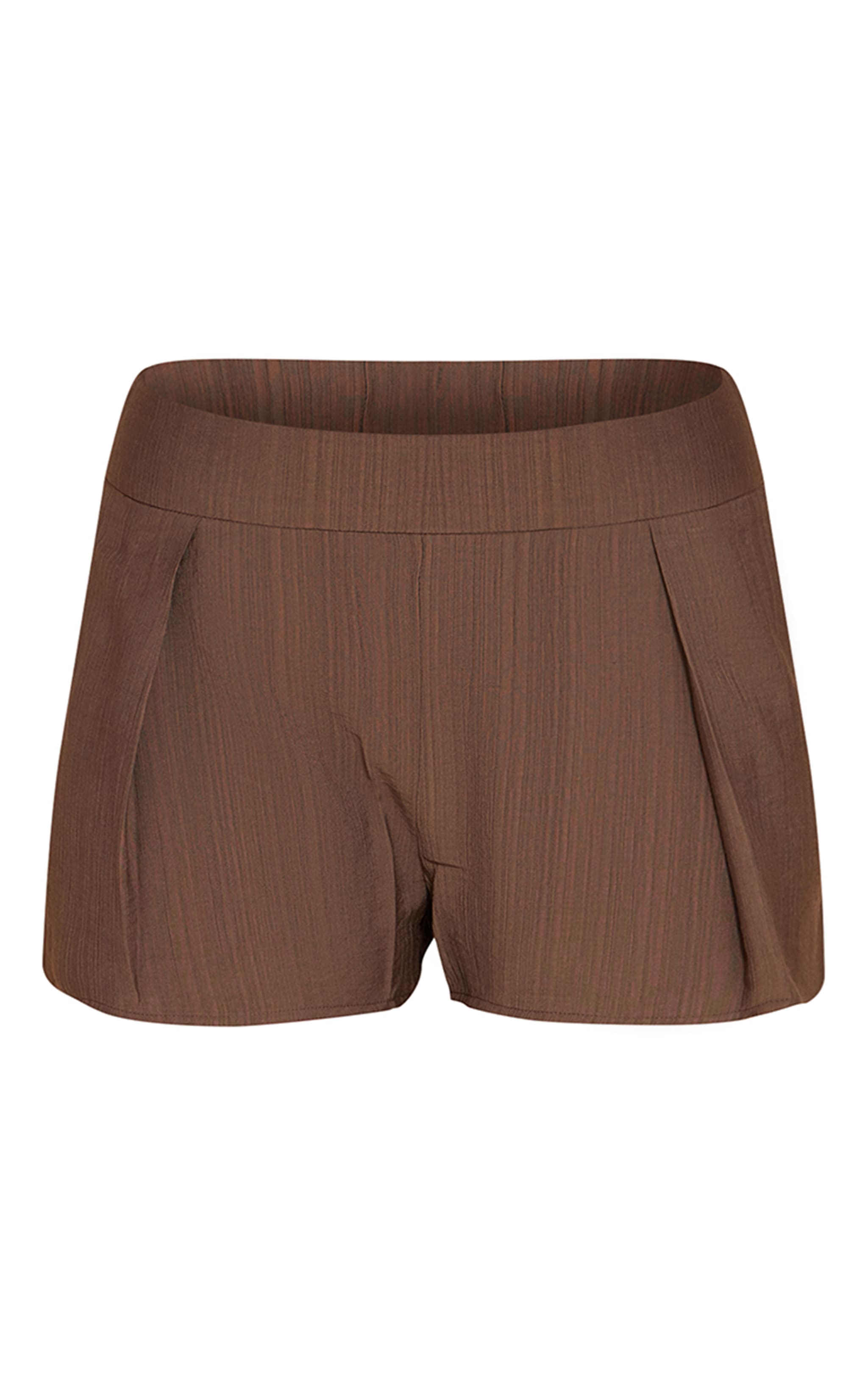 Chocolate Textured Floaty Shorts image 6