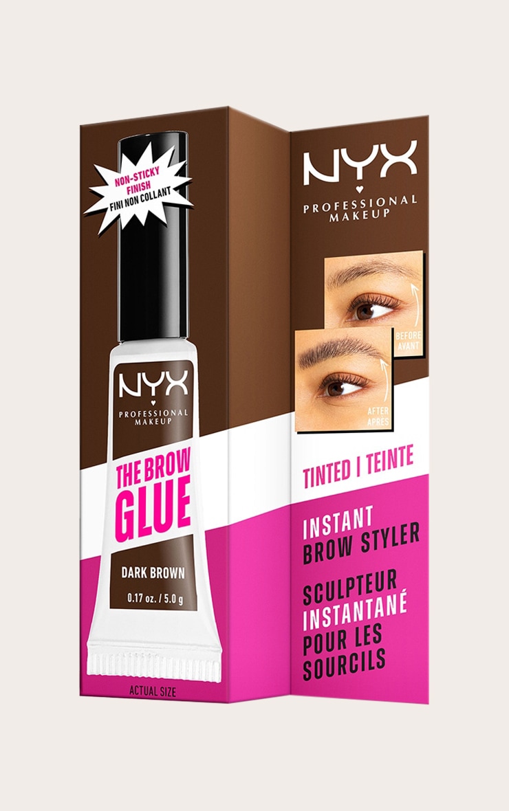 NYX PMU The Brow Glue Instant Styler Dark Brown image 3